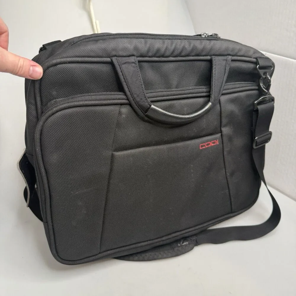 CODi Professional Laptop Messenger Bag Black Business Shoulder Crossbody 15